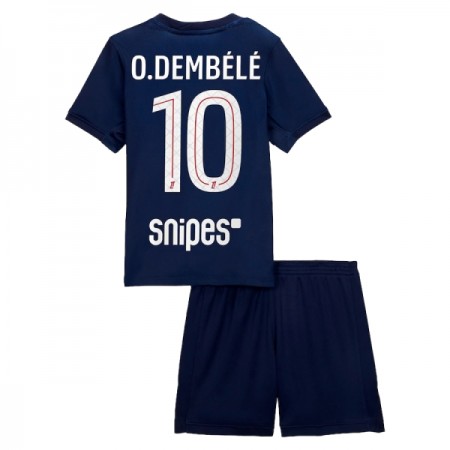 Paris Saint-Germain O. Dembele 10 Matchtröjor Barn Hemma Fotbollströja 2025-26